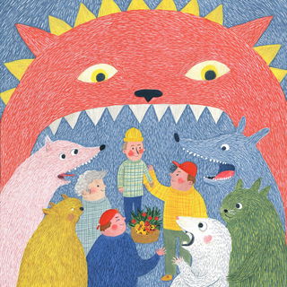 Paintmark Menagerie style, Midjourney V7: editorial illustration for popular scientific magazine cover