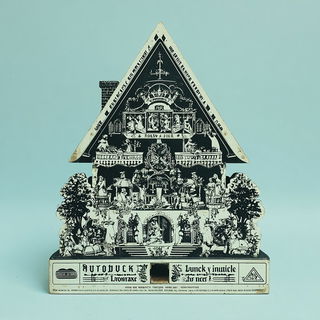 Panel Orbitism style, Midjourney V7: traditional folk art