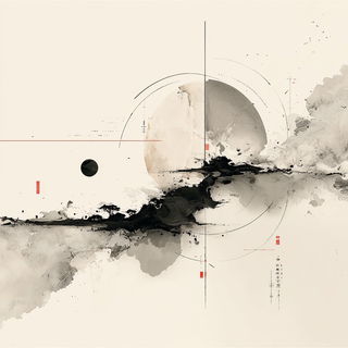Heronmark style, Midjourney V7: abstract 3D render