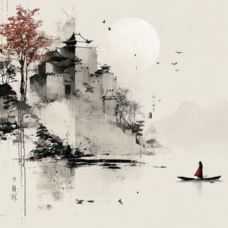 Heronmark style, Midjourney V7: retro fairy-tale illustration