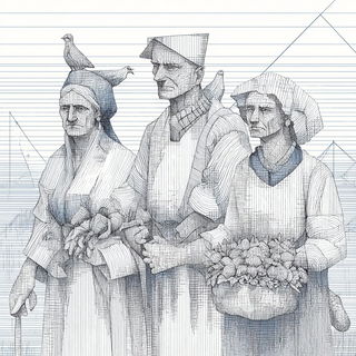 Apocryphal Stagecraft style, Midjourney V7: traditional folk art