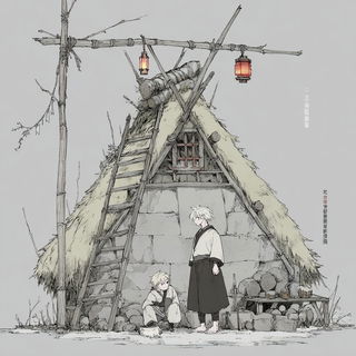 Glaciographica style, Midjourney V7: traditional folk art