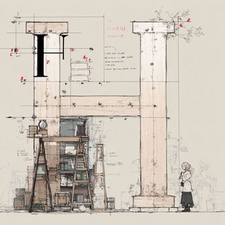Glaciographica style, Midjourney V7: typographic composition with large letters