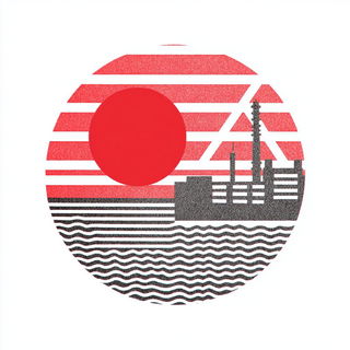 Matsuri Linocollage style, Midjourney V7: bold minimalist logo design for Istanbul city municipal services