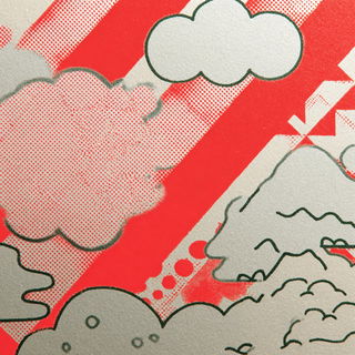 Matsuri Linocollage style, Midjourney V7: creative pattern composition