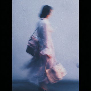 Fumegloss style, Midjourney V7: haute-couture fashion outfit