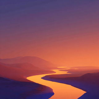 Terraglowism style, Midjourney V7: realistic landscape photograph of quiet dawn