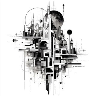 Gridfracture style, Midjourney V7: abstract 3D render