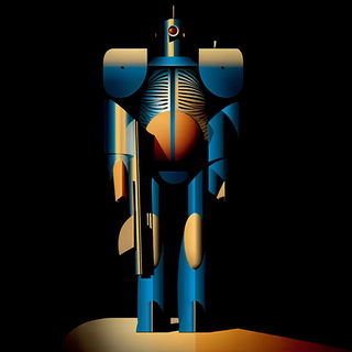 Goldwater Anachorism style, Midjourney V7: concept art character design of retropunk steam knight
