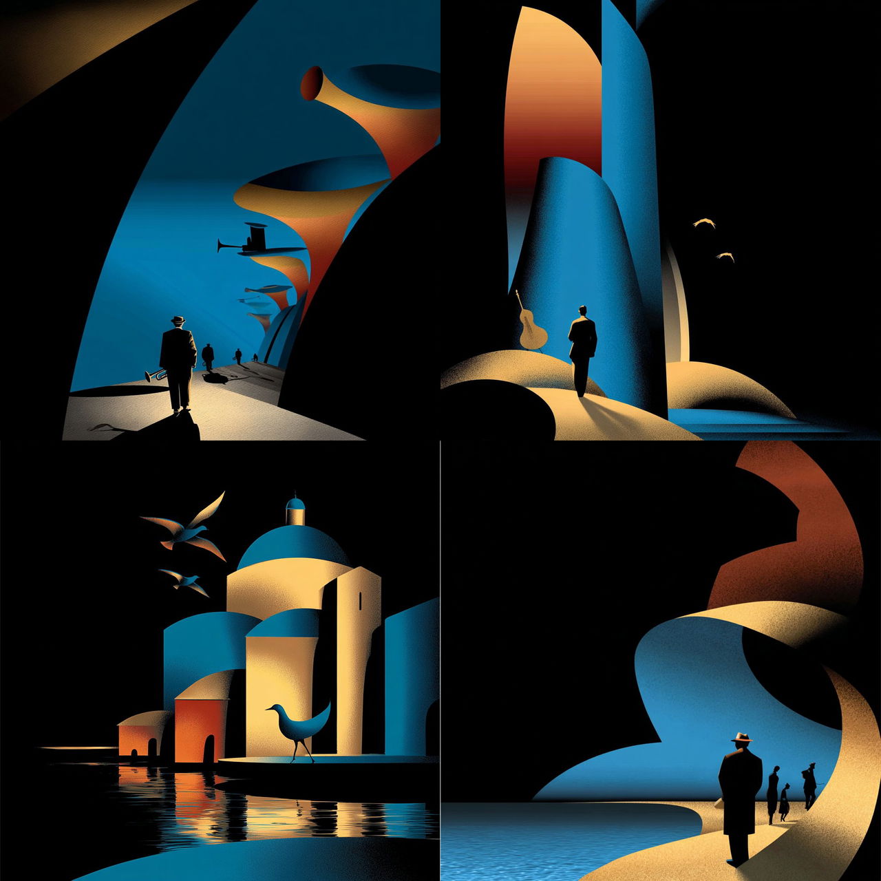 Goldwater Anachorism style, Midjourney V7, render 1 of 4