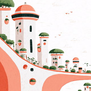 Salmonato style, Midjourney V7: megacity with futuristic bioarchitecture