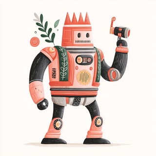 Salmonato style, Midjourney V7: concept art character design of retropunk steam knight