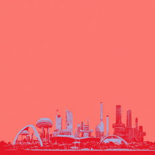 Maskgrain style, Midjourney V7: megacity with futuristic bioarchitecture