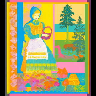Cyanclastics style, Midjourney V7: retro fairy-tale illustration