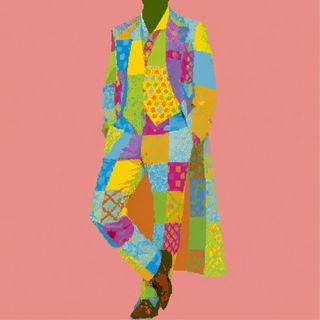 Cyanclastics style, Midjourney V7: haute-couture fashion outfit