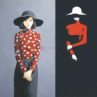 Redstart Cloudrange style, Midjourney V7: haute-couture fashion outfit