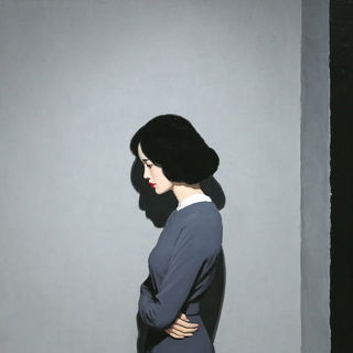 Redstart Cloudrange style, Midjourney V7: photographic portrait of female protagonist
