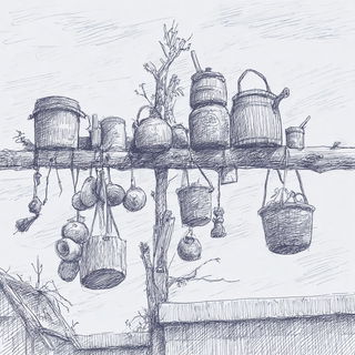 Graphitogravure style, Midjourney V7: traditional folk art