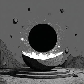Pulpmoon style, Midjourney V7: abstract 3D render
