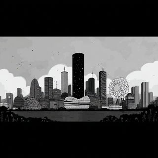Pulpmoon style, Midjourney V7: megacity with futuristic bioarchitecture