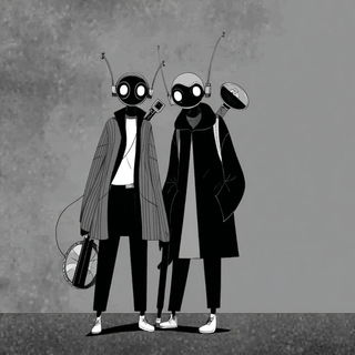 Pulpmoon style, Midjourney V7: concept art character design of retropunk steam knight