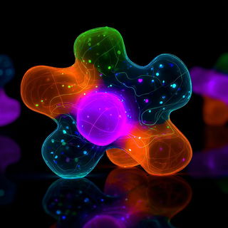 Ultraviolet Stroke Rivers style, Midjourney V7: abstract 3D render