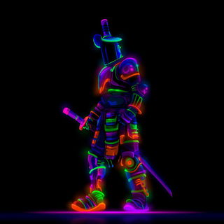 Ultraviolet Stroke Rivers style, Midjourney V7: concept art character design of retropunk steam knight