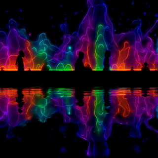 Ultraviolet Stroke Rivers style, Midjourney V7: cinematic shot from sci-fi movie