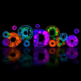 Ultraviolet Stroke Rivers style, Midjourney V7: typographic composition with large letters