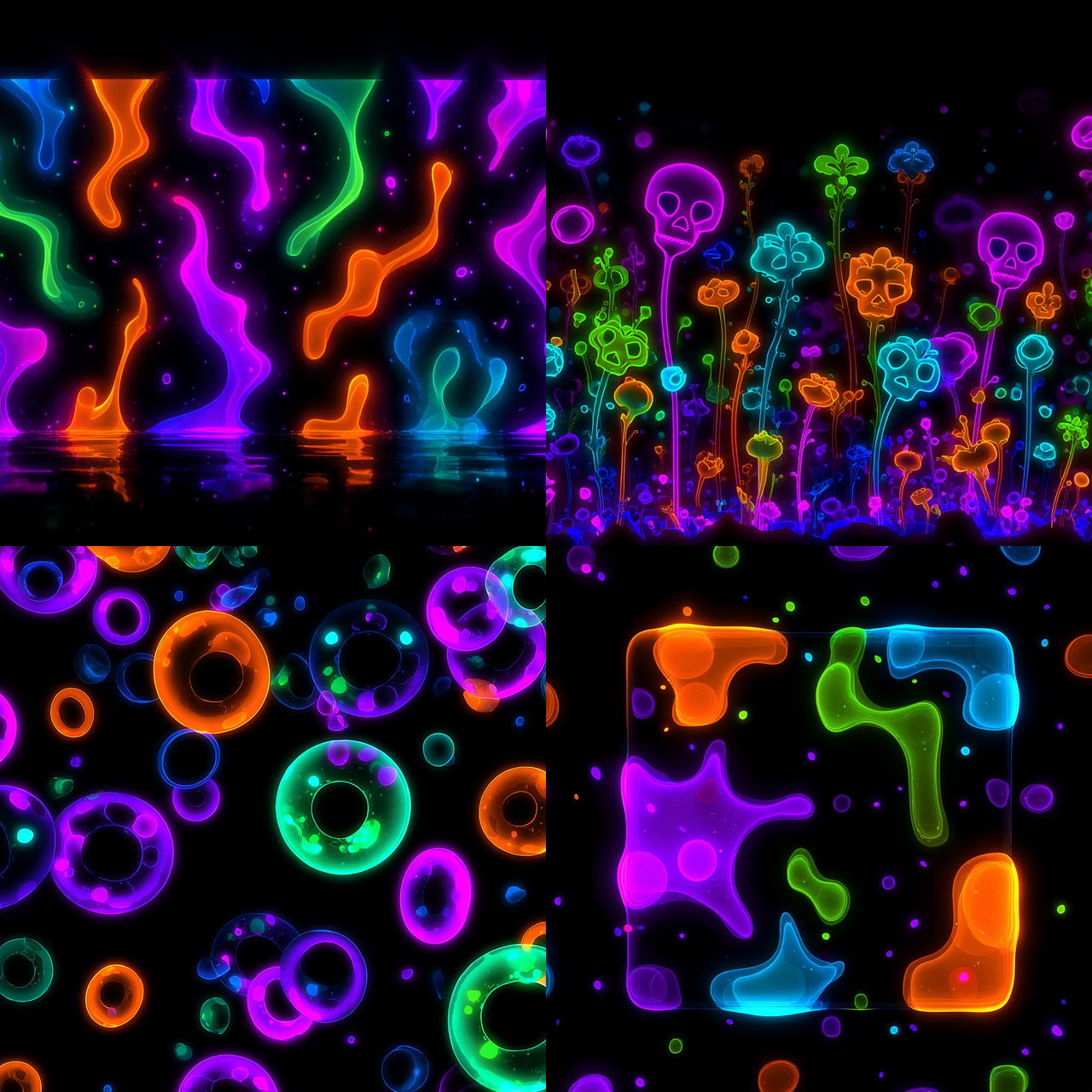 Ultraviolet Stroke Rivers style, Midjourney V7, render 1 of 4