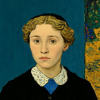 Carouselstrom style, Midjourney V7: photographic portrait of female protagonist