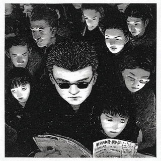Densitotype style, Midjourney V7: black-and-white manga comic strip