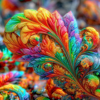 Pigment Serpent style, Midjourney V7: abstract 3D render