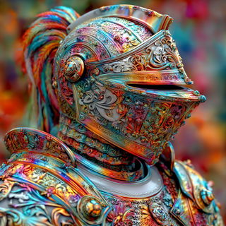 Pigment Serpent style, Midjourney V7: concept art character design of retropunk steam knight
