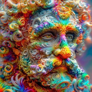 Pigment Serpent style, Midjourney V7: editorial illustration for popular scientific magazine cover
