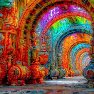 Pigment Serpent style, Midjourney V7: technical infrastructure blueprint schematics