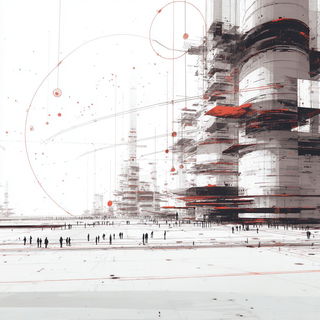 Chaka Ember Procession style, Midjourney V7: megacity with futuristic bioarchitecture
