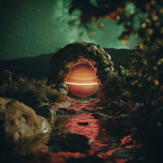 Occlusion Lantern style, Midjourney V7: abstract 3D render