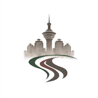 Pavilion Behind the Falls style, Midjourney V7: bold minimalist logo design for Istanbul city municipal services