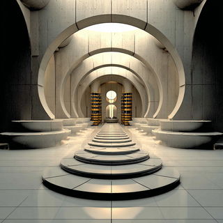 Sandcut Monoliths style, Midjourney V7: abstract 3D render