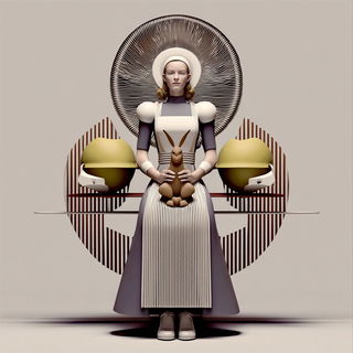 Sandcut Monoliths style, Midjourney V7: retro fairy-tale illustration