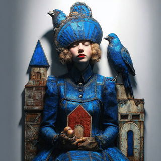 Tuffface style, Midjourney V7: retro fairy-tale illustration