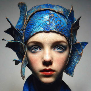 Tuffface style, Midjourney V7: photographic portrait of female protagonist