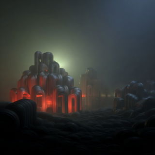 Aurumfog style, Midjourney V7: megacity with futuristic bioarchitecture