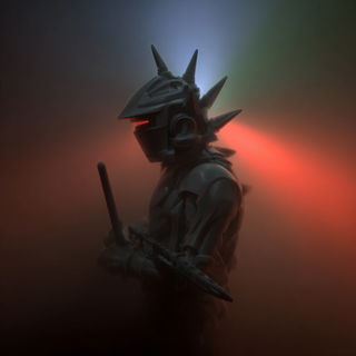 Aurumfog style, Midjourney V7: concept art character design of retropunk steam knight