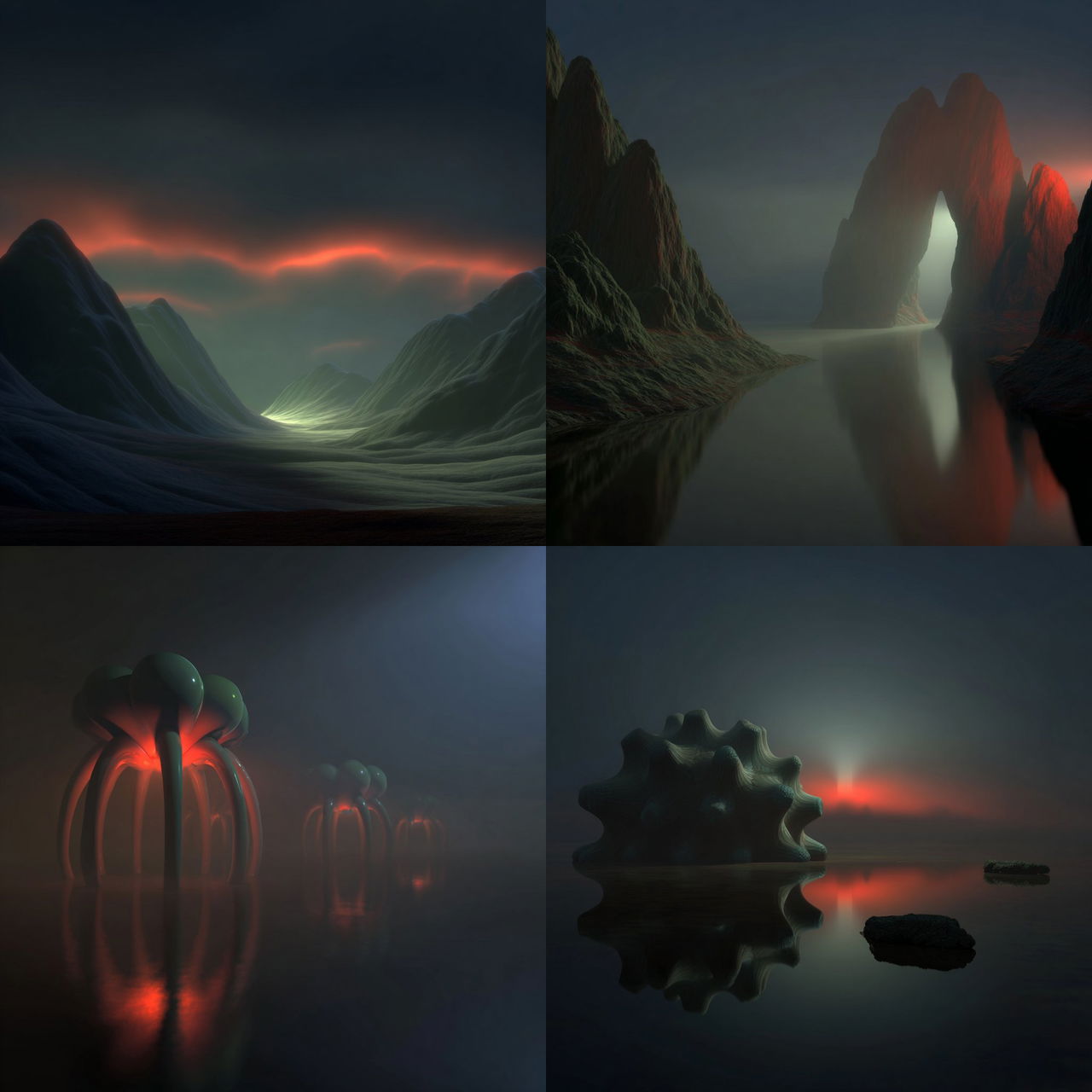 Aurumfog style, Midjourney V7, render 1 of 4