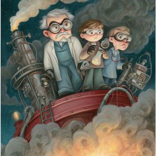 Goblin Threadseam style, Midjourney V7: editorial illustration for popular scientific magazine cover