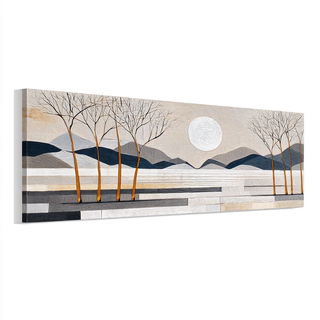 Geometexture Drift style, Midjourney V7: realistic landscape photograph of quiet dawn