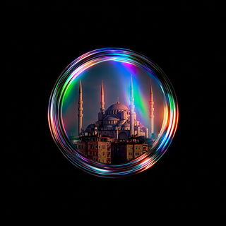 Prismsmoke style, Midjourney V7: bold minimalist logo design for Istanbul city municipal services