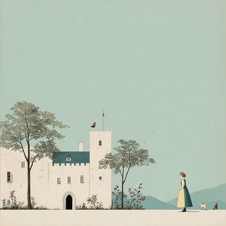 The Chalk Horizon Archive style, Midjourney V7: retro fairy-tale illustration
